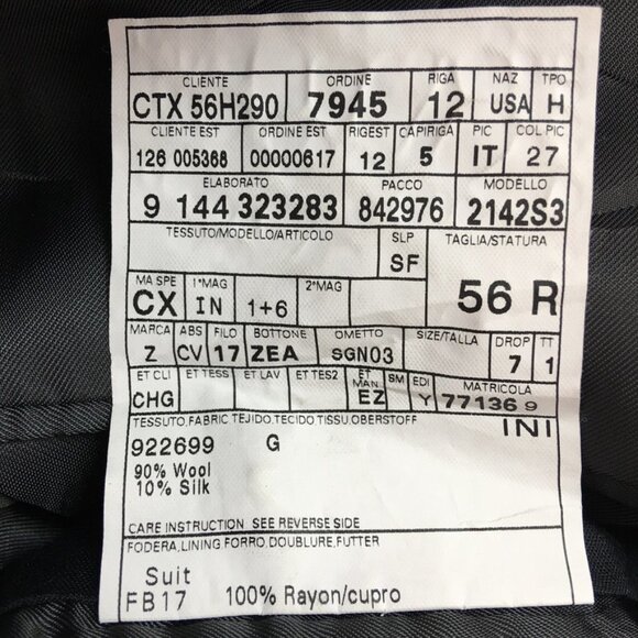 Ermenegildo Zegna Traveller Charcoal Gray Three Button Blazer Jacket Size 56R - Picture 12 of 12